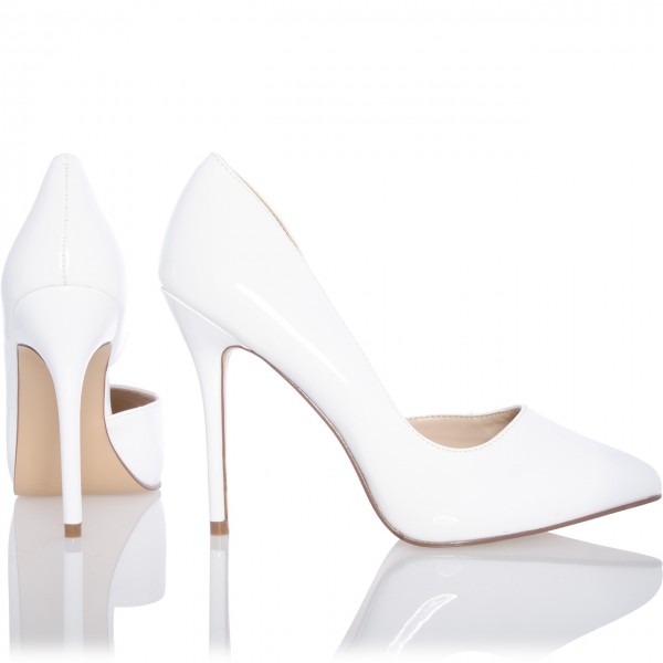 Sexy High Heel Lack Pumps mit offener Seite