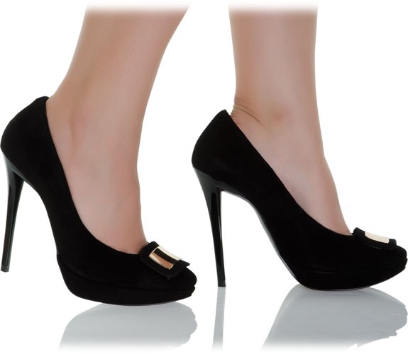 Klassische Ziegenvelours Pumps von RosaRot