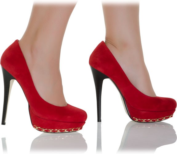 Exklusive RosaRot Pumps aus Ziegenvelours