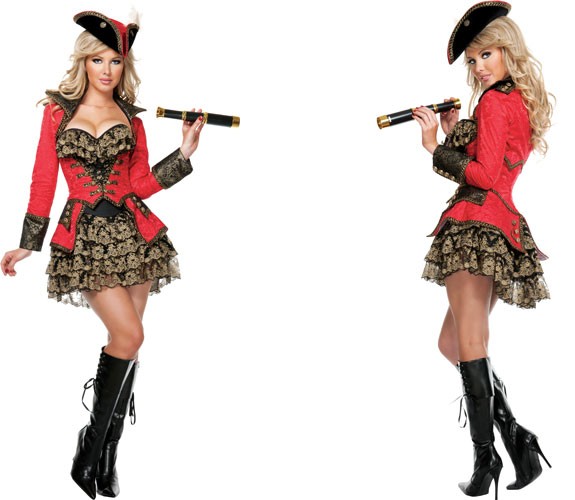 Exklusives Piratenkostüm „Red Pirate“