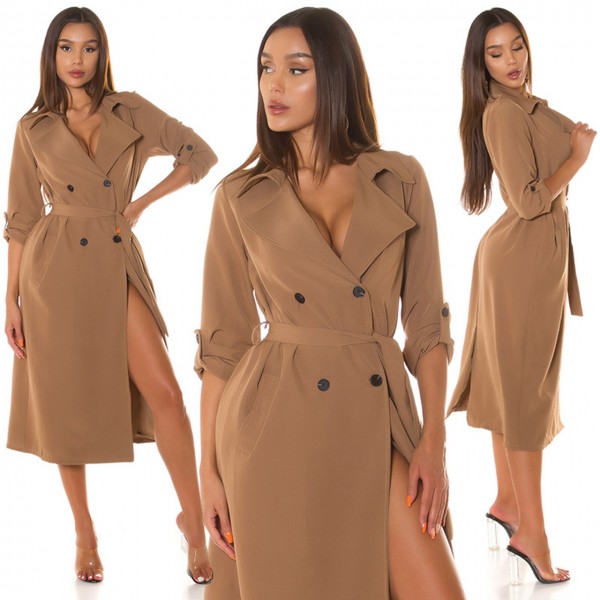 Eleganter Damen Mantel mit Gürtel