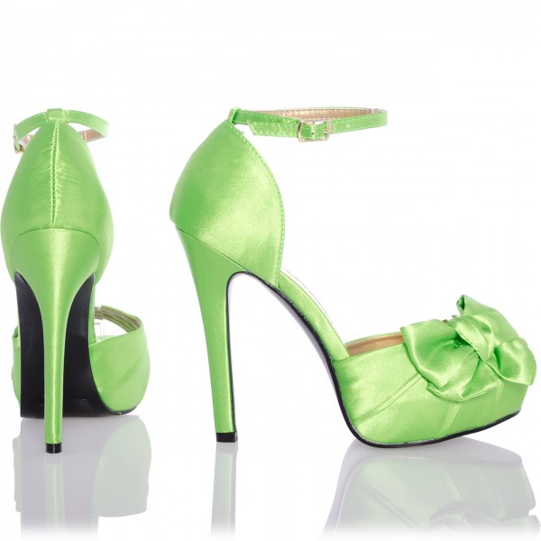 Peep-Toe Sandalette mit Schleife