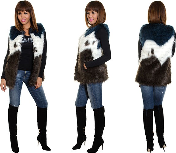 Langes Weste aus Kunstpelz von GUESS