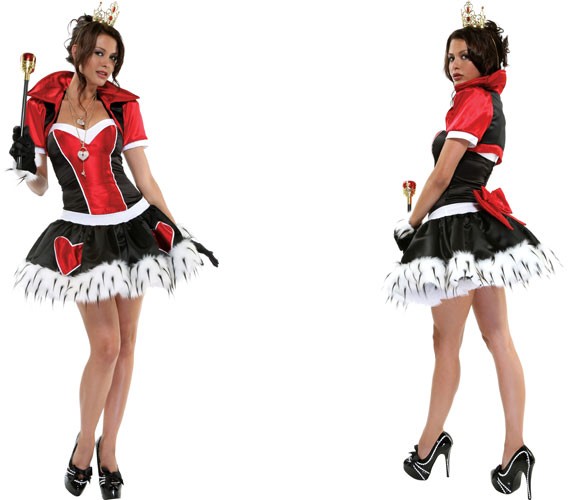 Atemberaubendes Herz-Königin Kostüm "Off With Her Head"