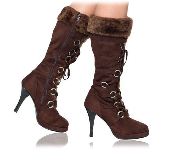 Lined Boot with Mini Platform