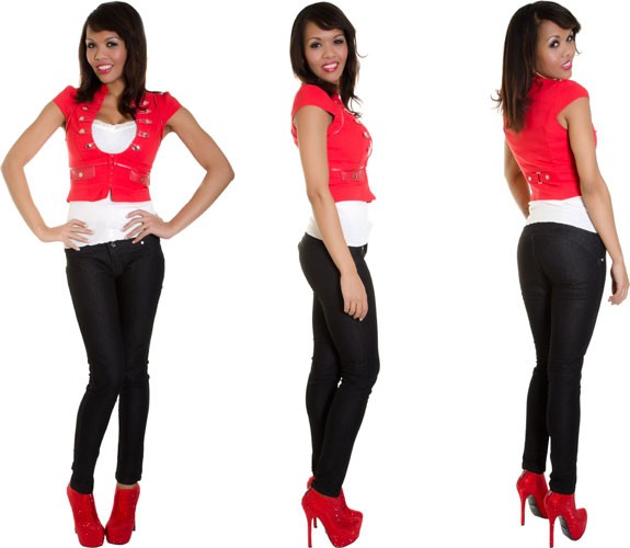 Gilet im Militärlook