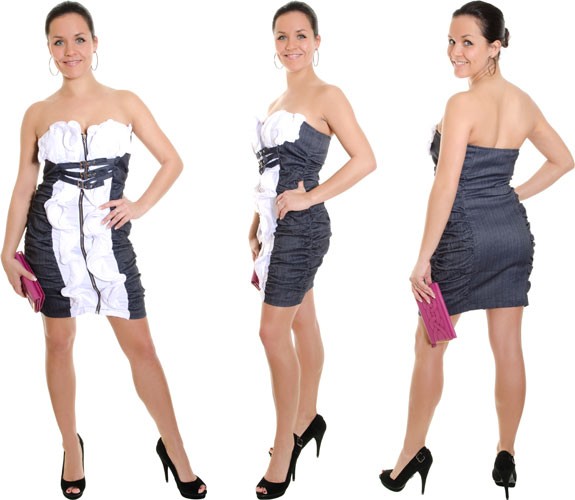 Trägerloses Mini Dress