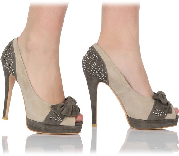 Wunderschöne RosaRot Peep-Toe aus Leder