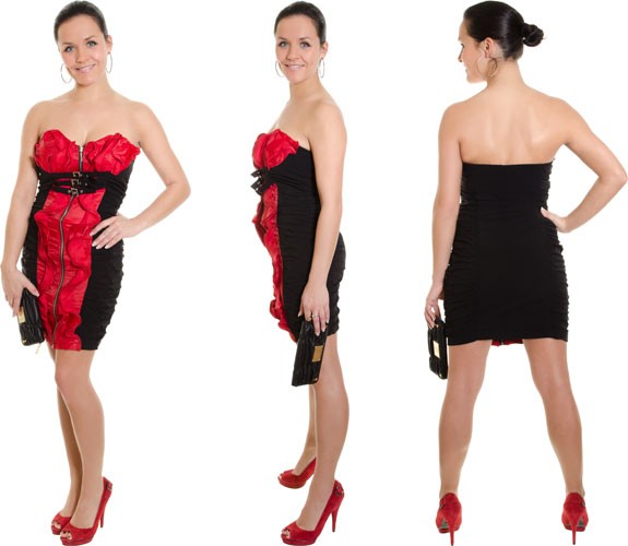 Trägerloses Mini Dress