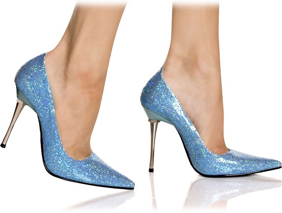 Spitze Glitzer Pumps