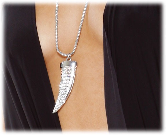 Strass Zahn Halskette